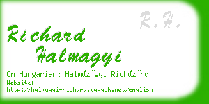 richard halmagyi business card